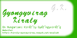 gyongyvirag kiraly business card